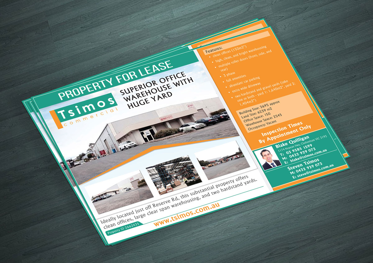 Flyer Design by Ramchander for Tsimos Commercial | Design #3826020