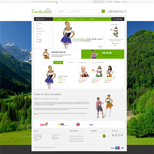 Tiroler party ecommerce site