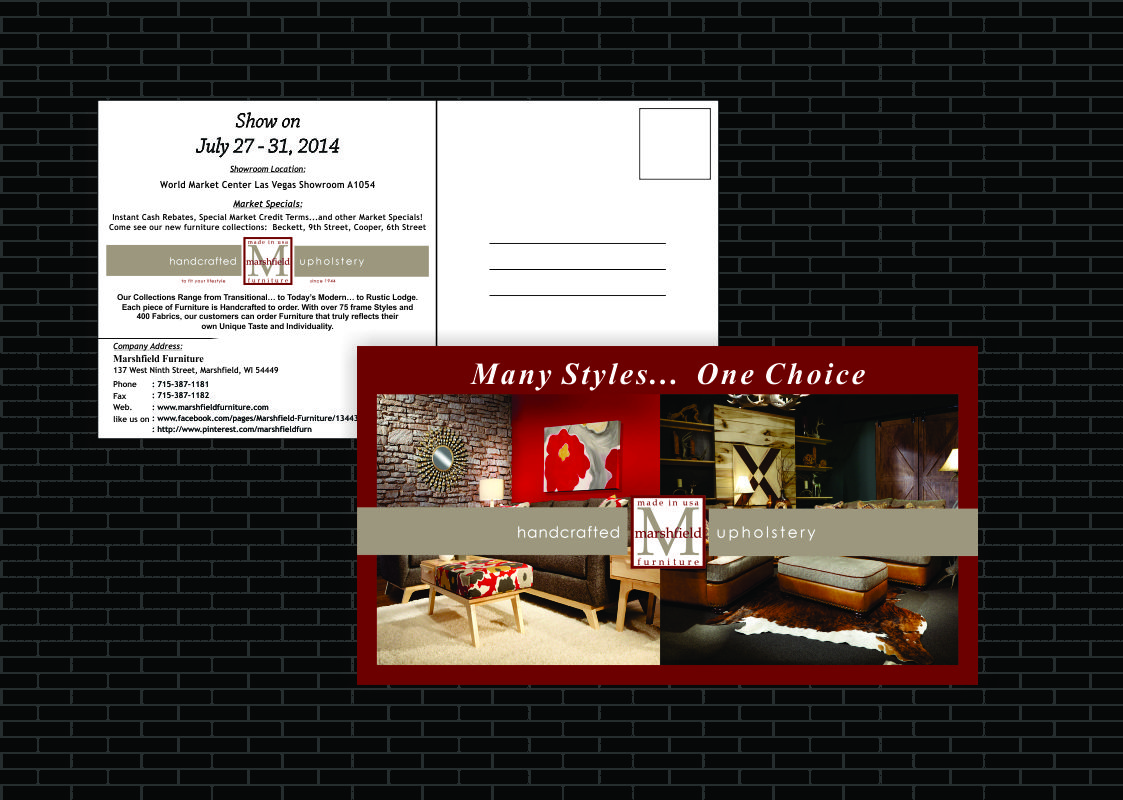 Design de Carte Postale par HollyBlue Studio pour Marshfield Furniture | Design #3747000