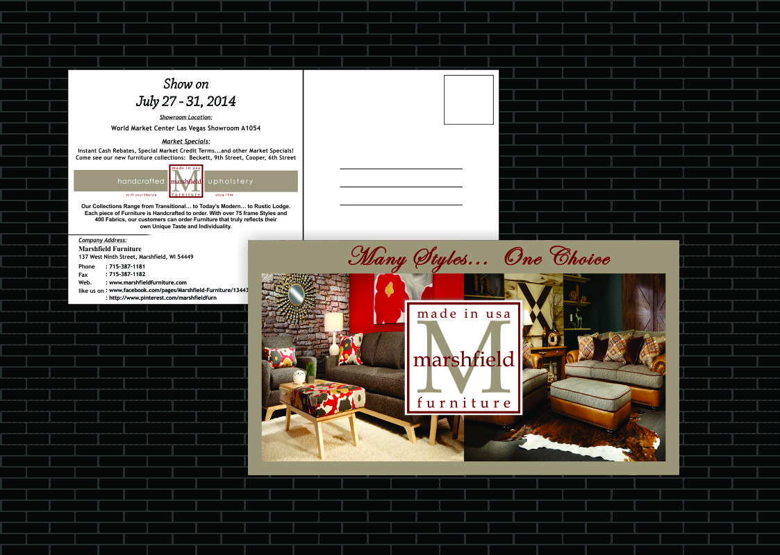 Design de Carte Postale par HollyBlue Studio pour Marshfield Furniture | Design #3747015