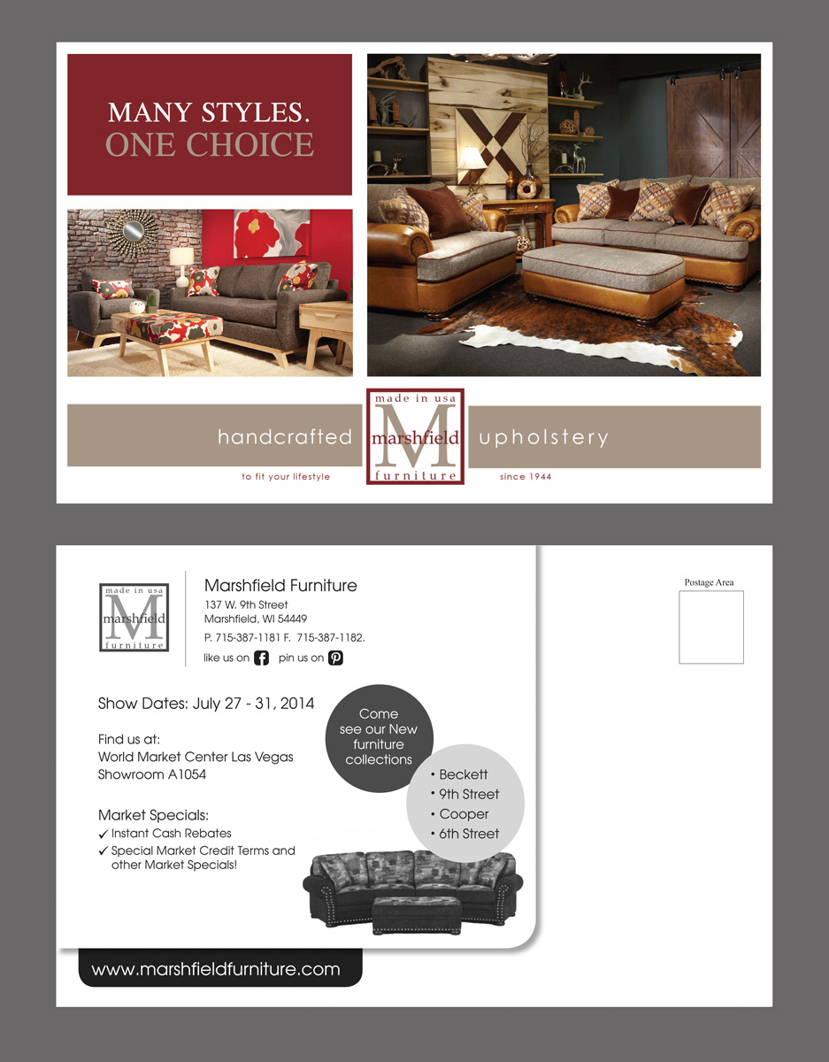 Design de Carte Postale par rkailas pour Marshfield Furniture | Design #3784730