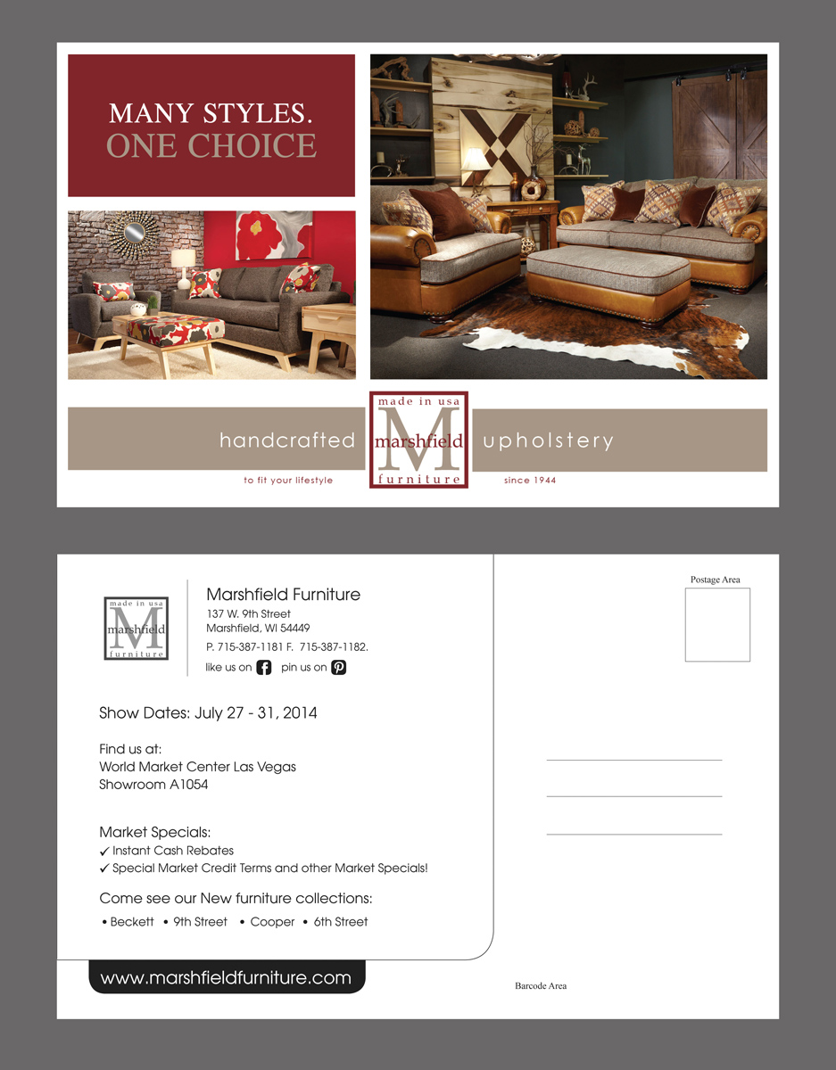 Postkarten-Design von rkailas für Marshfield Furniture | Design: #3784741