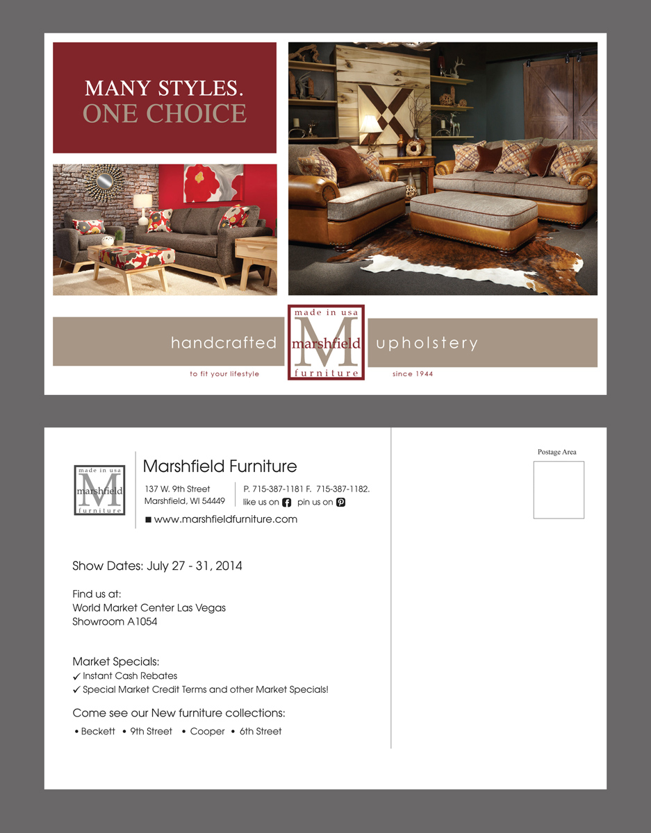 Postcard Design by rkailas for Marshfield Furniture | Design #3784756