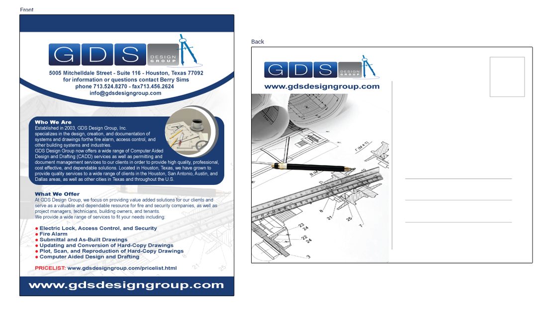 Diseño de Postal por Maden para GDS Design Group | Diseño #3737654