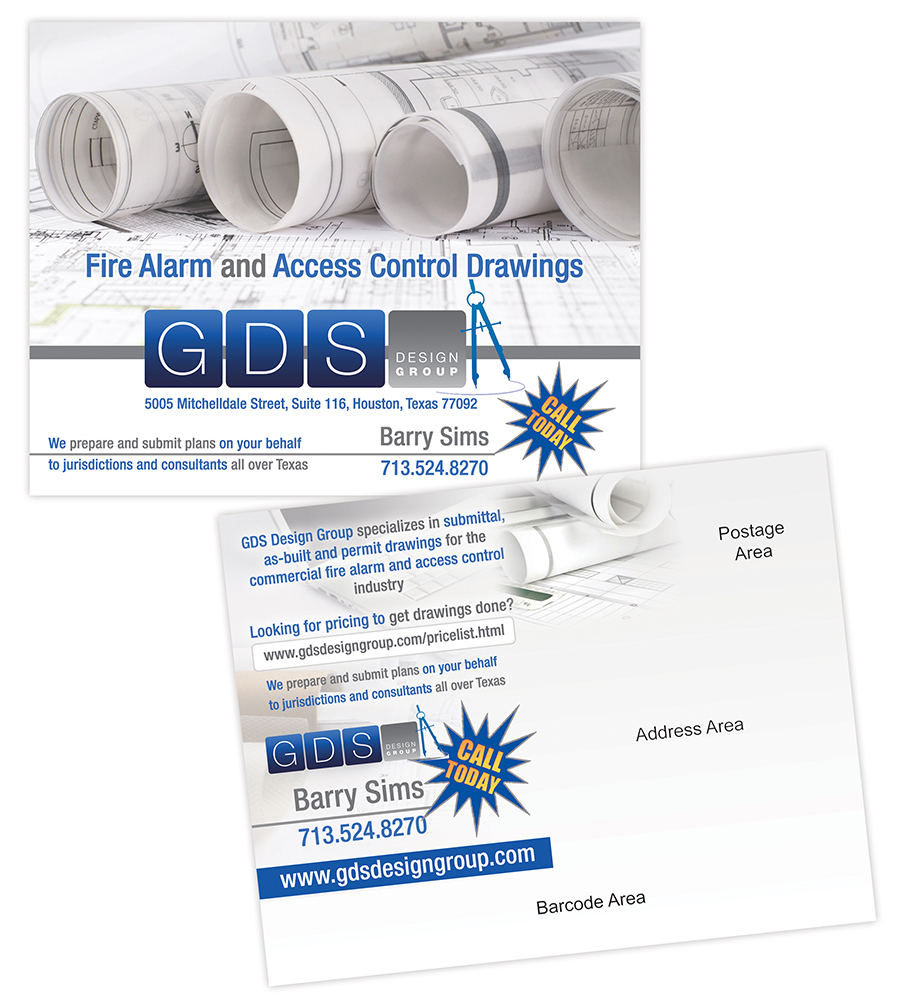 Postcard Design by creationz2011 for GDS Design Group | Design #3763059