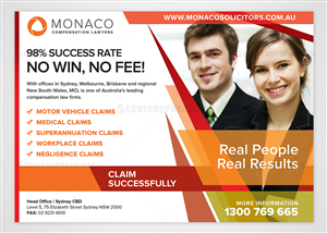 Diseño Publicitario por CENTERSPREAD para Monaco Solicitors | Diseño #3910093