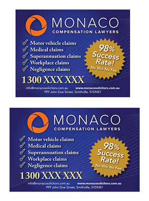 Advertisement Design by Dunamis for Monaco Solicitors | Design: #3755156