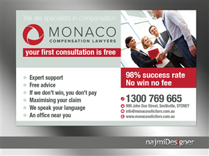 Advertisement Design by  Najmi for Monaco Solicitors | Design: #3766496