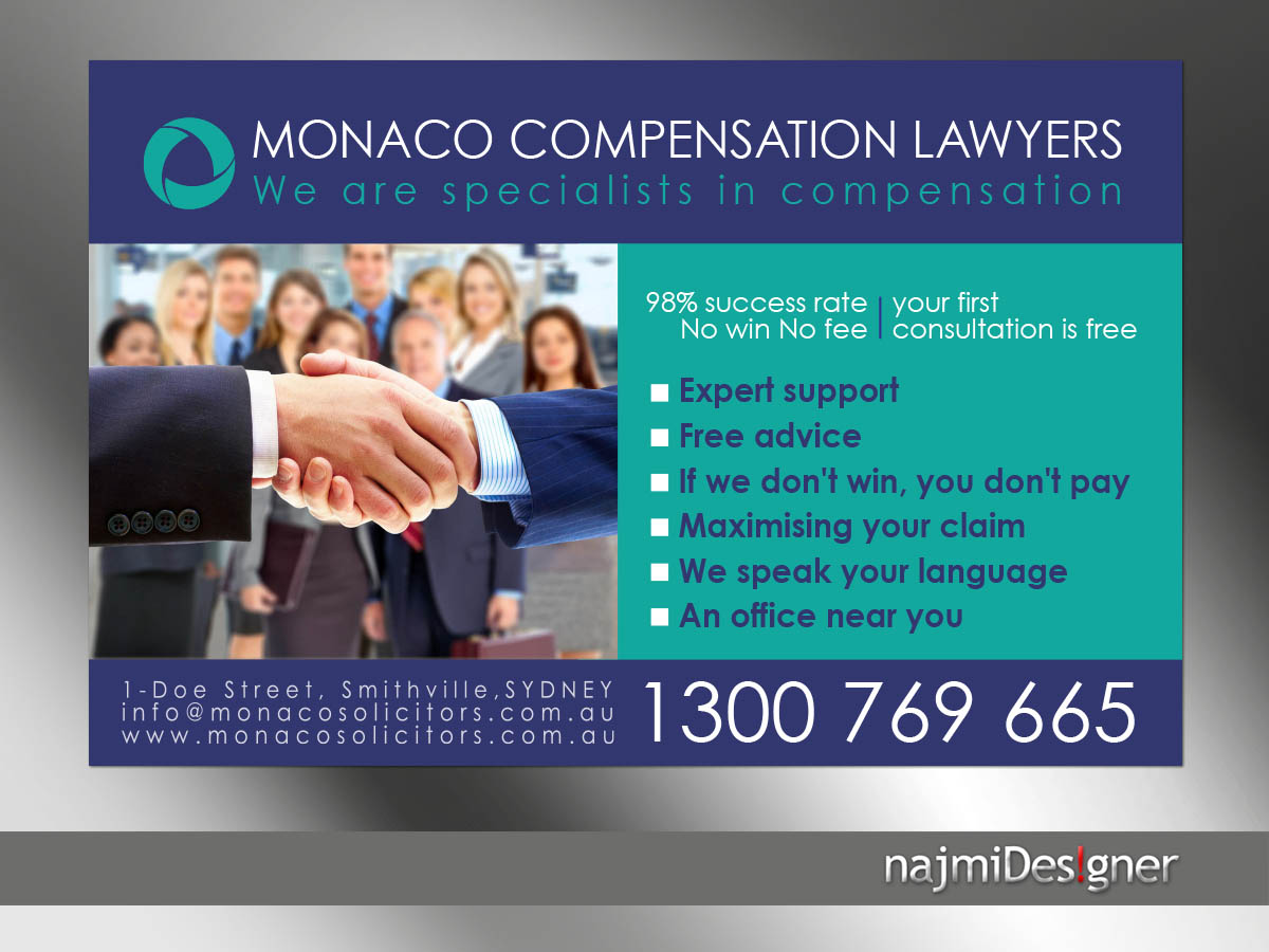 Advertisement Design by  Najmi for Monaco Solicitors | Design #3773915
