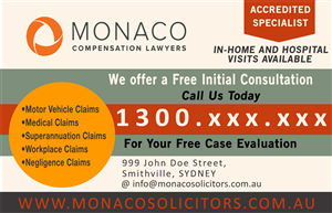Diseño Publicitario por Venus L. Penaflor para Monaco Solicitors | Diseño #3851970