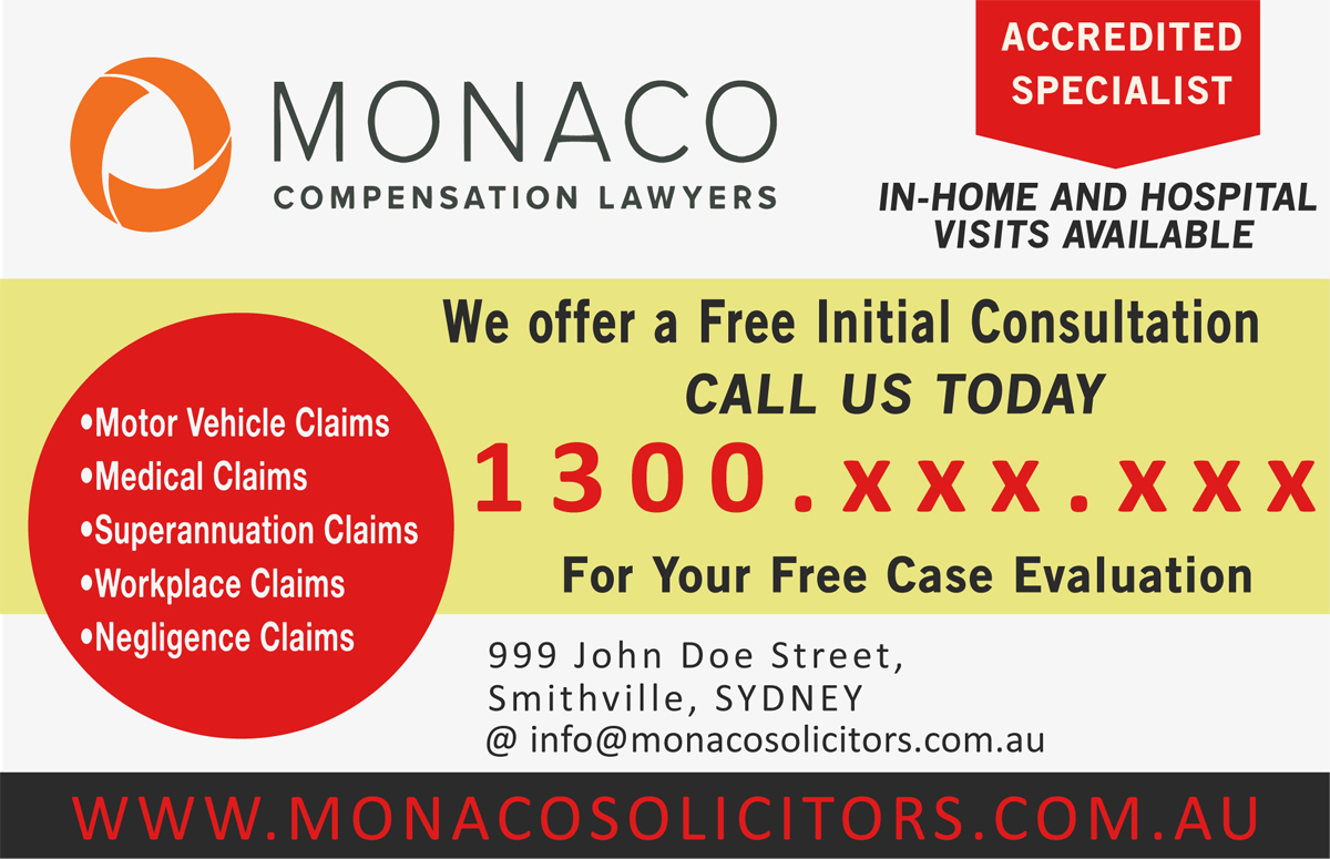 Advertisement Design by Venus L. Penaflor for Monaco Solicitors | Design #3851973