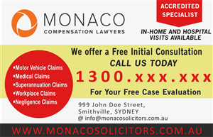 Advertisement Design by Venus L. Penaflor for Monaco Solicitors | Design: #3851973