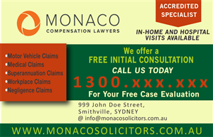 Advertisement Design by Venus L. Penaflor for Monaco Solicitors | Design: #3852192