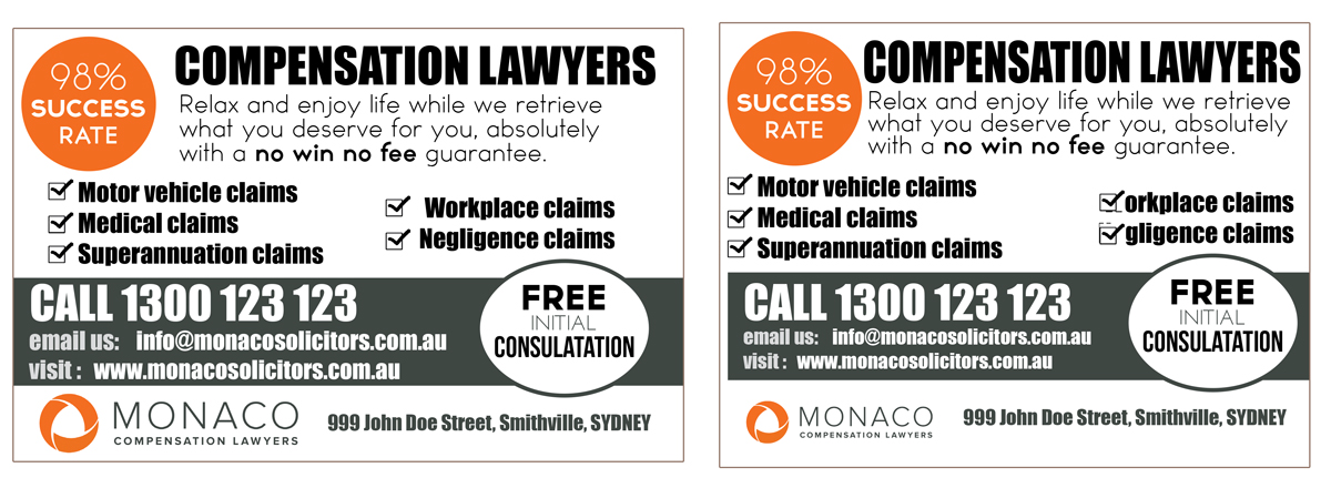 Diseño Publicitario por UrbainFX para Monaco Solicitors | Diseño #3894622