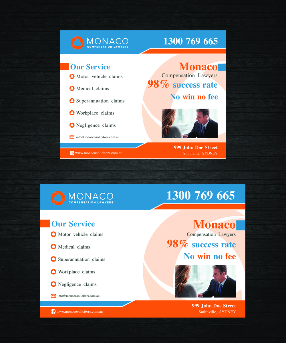 Advertisement Design by Dreamdesign007 for Monaco Solicitors | Design #3758884