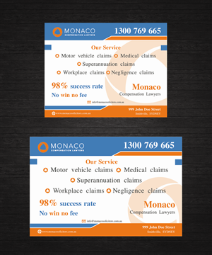 Advertisement Design by Dreamdesign007 for Monaco Solicitors | Design: #3758895