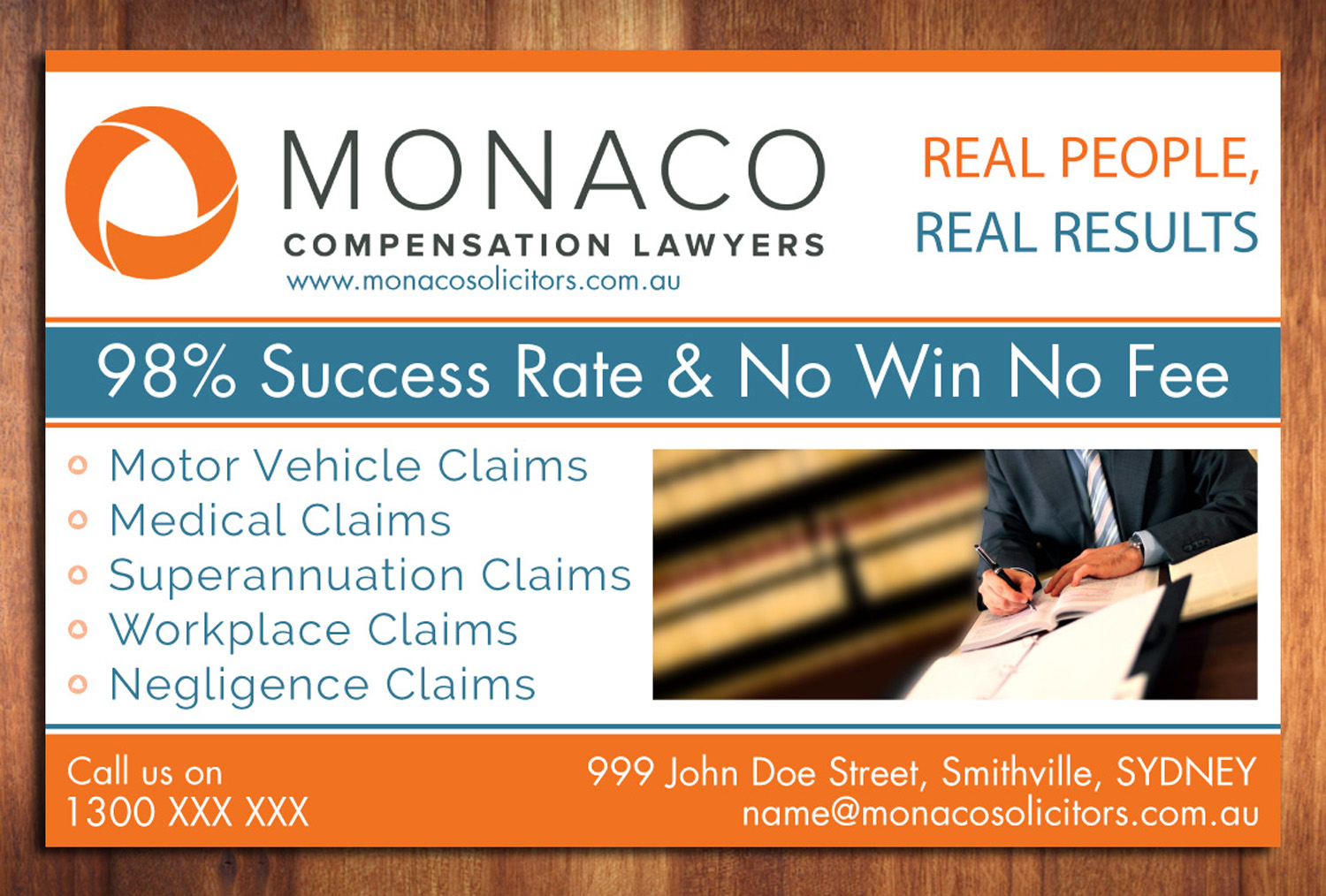 Advertisement Design by Sbss for Monaco Solicitors | Design #3734171