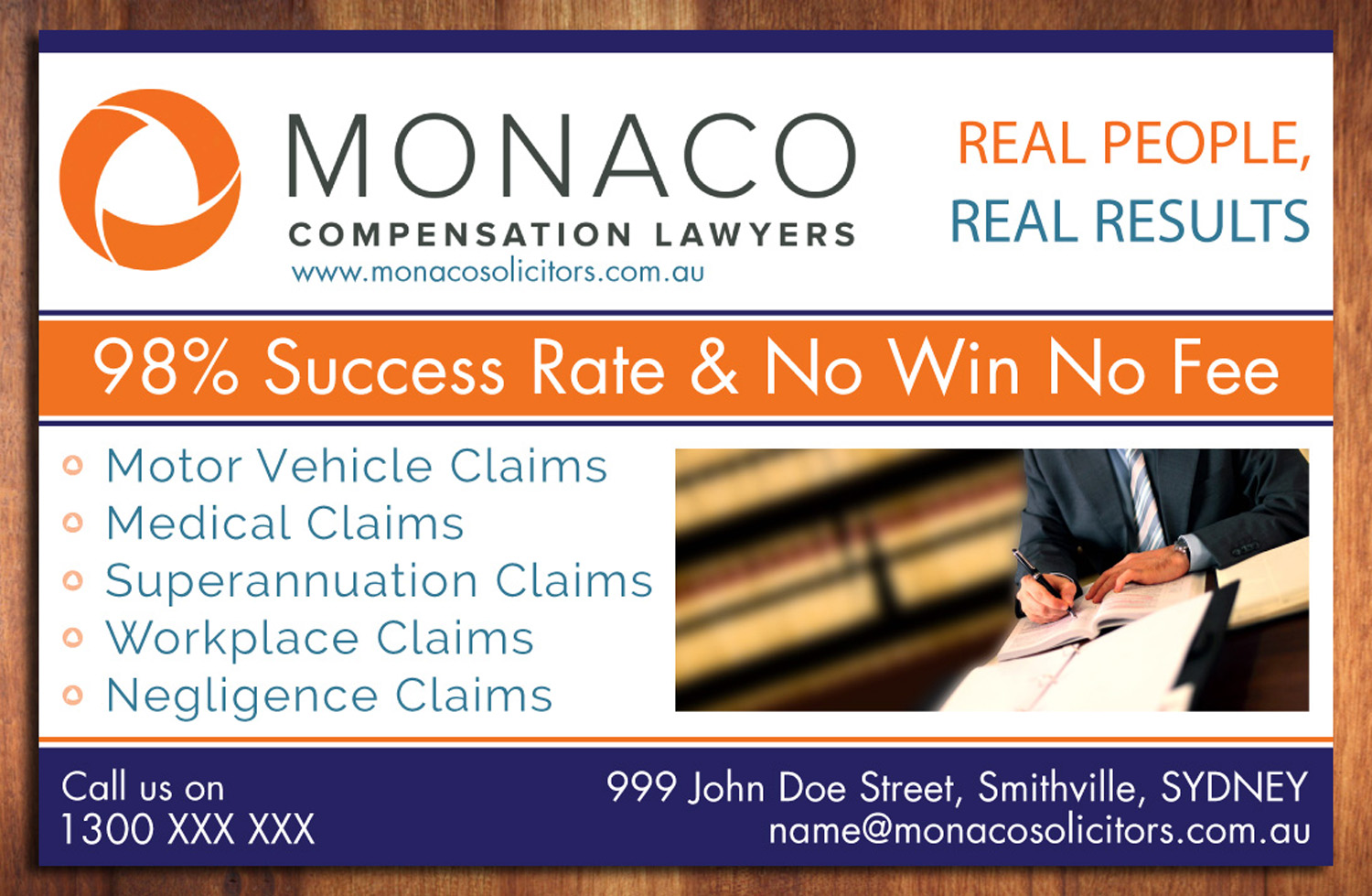 Advertisement Design by Sbss for Monaco Solicitors | Design #3738813
