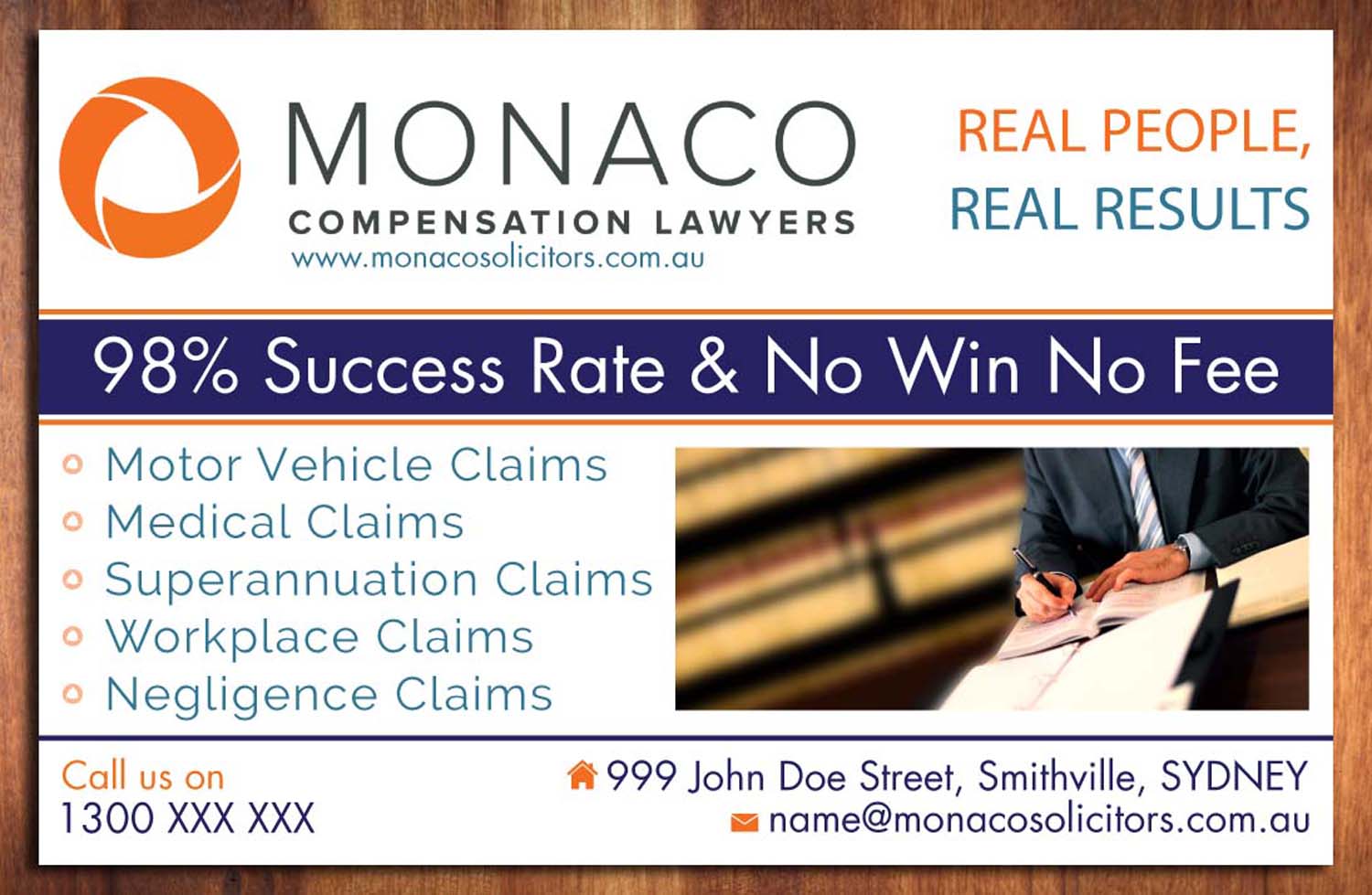 Advertisement Design by Sbss for Monaco Solicitors | Design #3738821