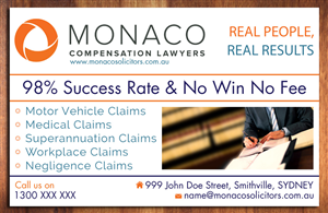 Advertisement Design by Sbss for Monaco Solicitors | Design: #3738826