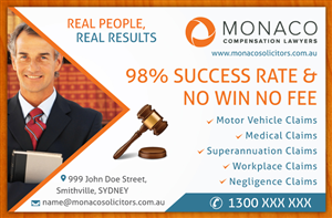 Advertisement Design by Sbss for Monaco Solicitors | Design: #3746356