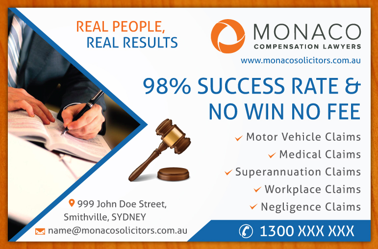 Advertisement Design by Sbss for Monaco Solicitors | Design #3746358