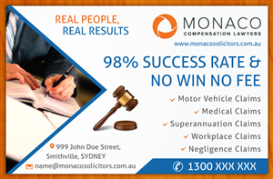 Advertisement Design by Sbss for Monaco Solicitors | Design: #3746358