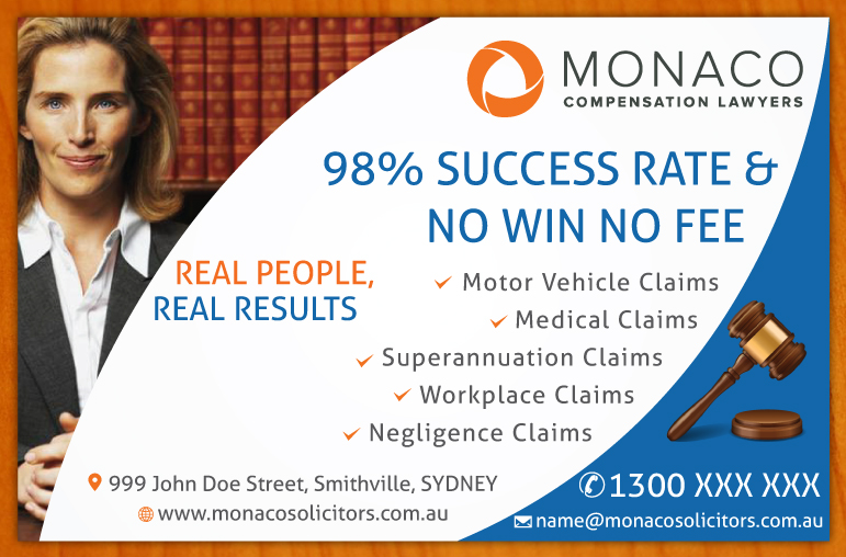 Design Publicitaire par Sbss pour Monaco Solicitors | Design #3746362
