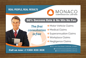 Advertisement Design by Sbss for Monaco Solicitors | Design: #3759088