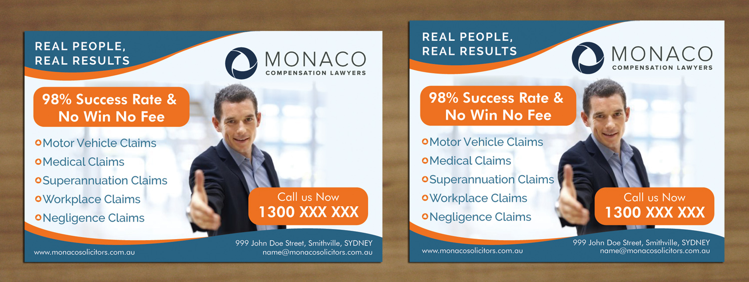 Advertisement Design by Sbss for Monaco Solicitors | Design #3877579