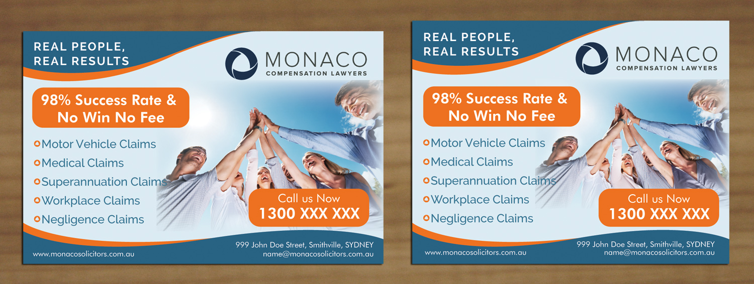 Advertisement Design by Sbss for Monaco Solicitors | Design #3877581