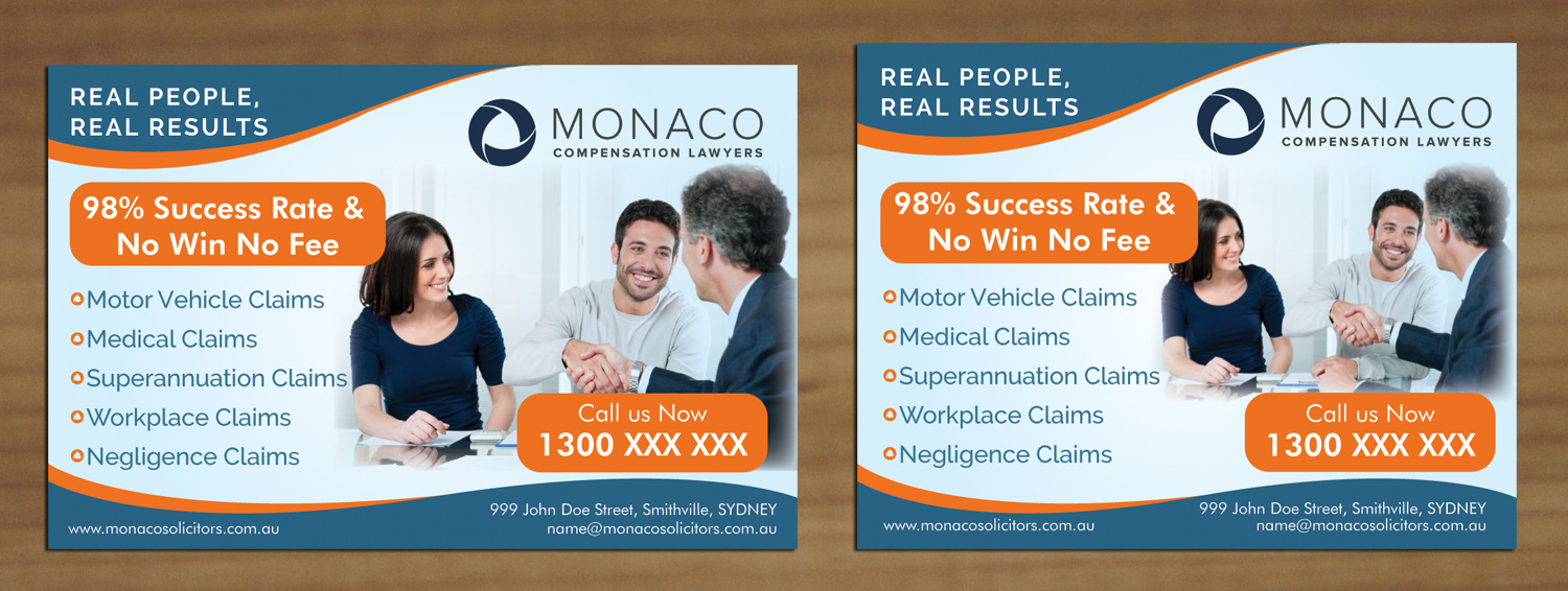 Advertisement Design by Sbss for Monaco Solicitors | Design #3877585