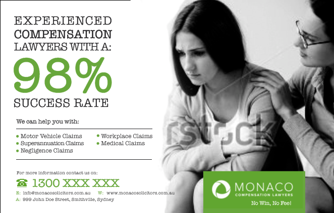 Advertisement Design by ColdLogic for Monaco Solicitors | Design #3813516