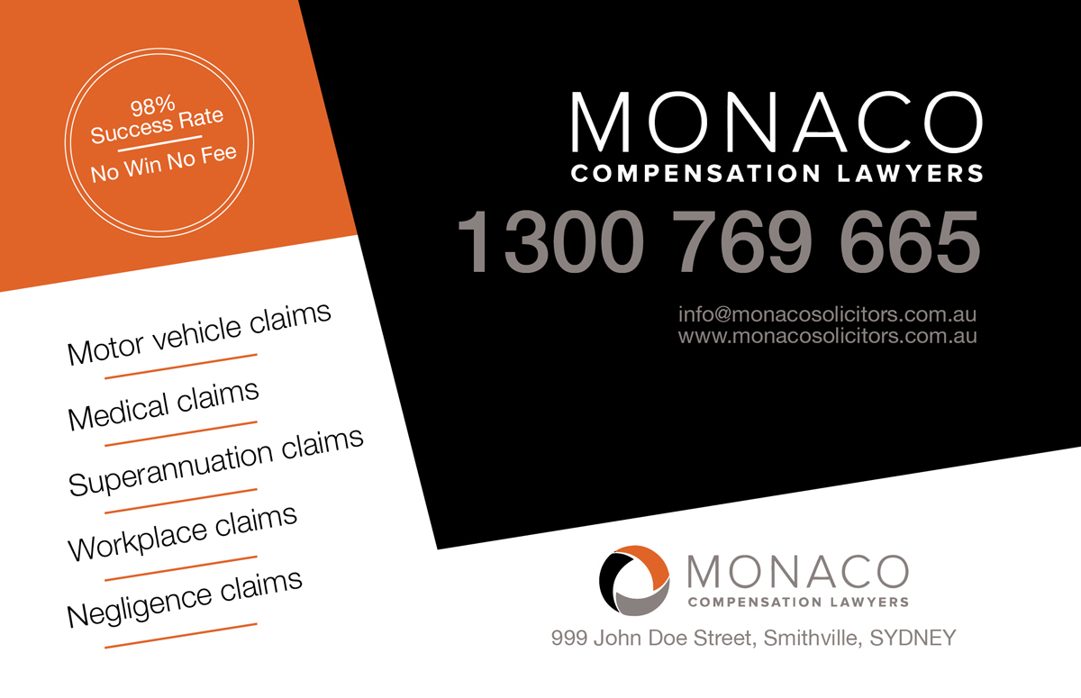 Advertisement Design by Emmy for Monaco Solicitors | Design #3845483