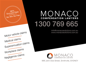 Advertisement Design by Emmy for Monaco Solicitors | Design: #3845486