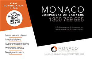 Advertisement Design by Emmy for Monaco Solicitors | Design: #3868723