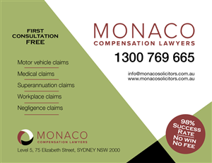 Advertisement Design by Emmy for Monaco Solicitors | Design: #3869630