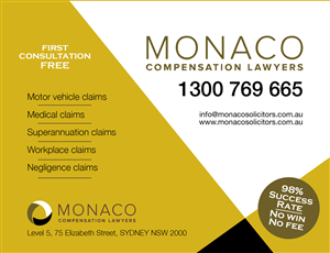 Advertisement Design by Emmy for Monaco Solicitors | Design: #3874552