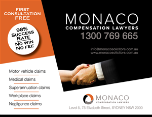 Advertisement Design by Emmy for Monaco Solicitors | Design: #3876002