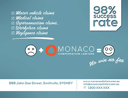 Advertisement Design by Rodrigo Hernández for Monaco Solicitors | Design #3973455