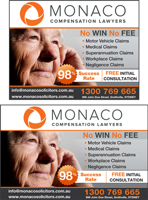 Advertisement Design by JustRightHere for Monaco Solicitors | Design: #3780469
