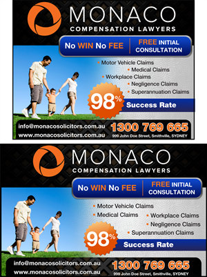 Advertisement Design by JustRightHere for Monaco Solicitors | Design: #3814759