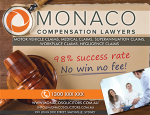 Advertisement Design by Robert R. for Monaco Solicitors | Design: #3884327