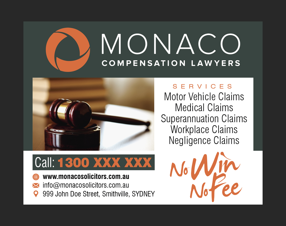 Advertisement Design by atularts for Monaco Solicitors | Design #3751884