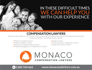 Advertisement Design by JCR for Monaco Solicitors | Design: #3787756