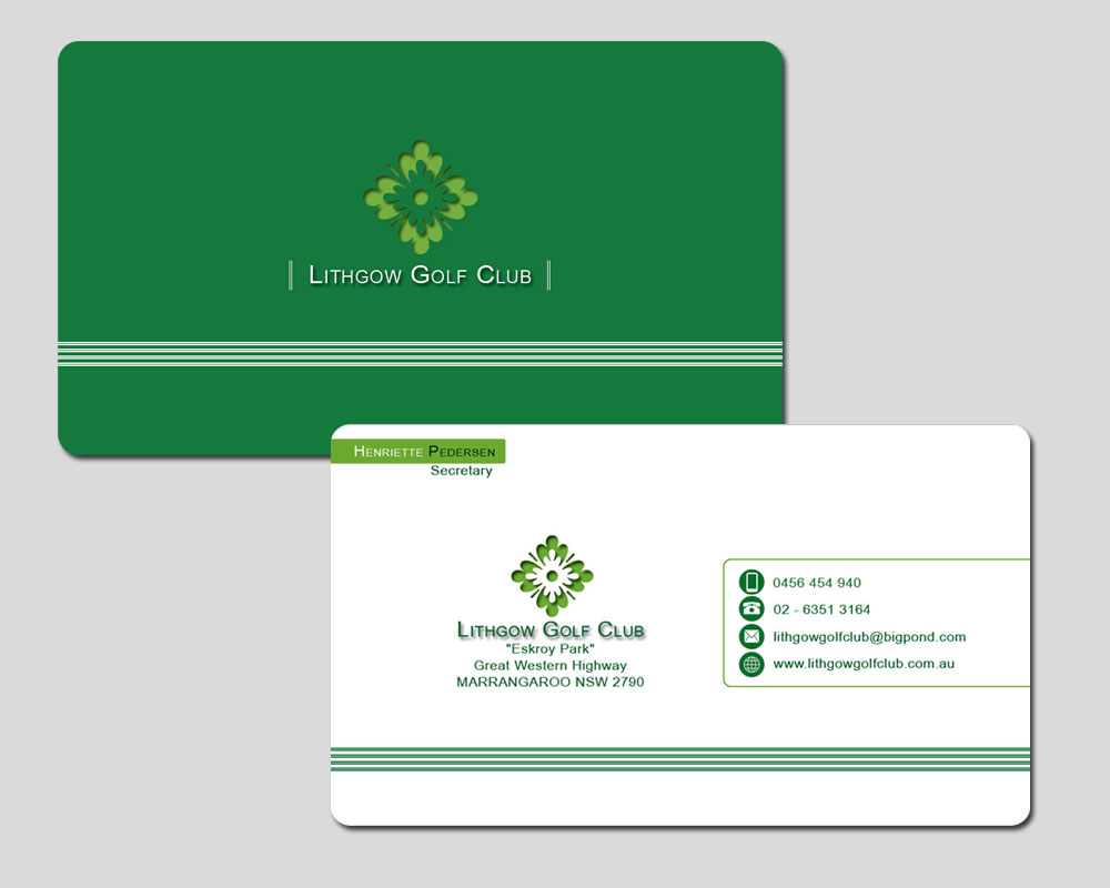 Business Card Design by vishvakarmain for Lithgow Golf Club | Design #3772350