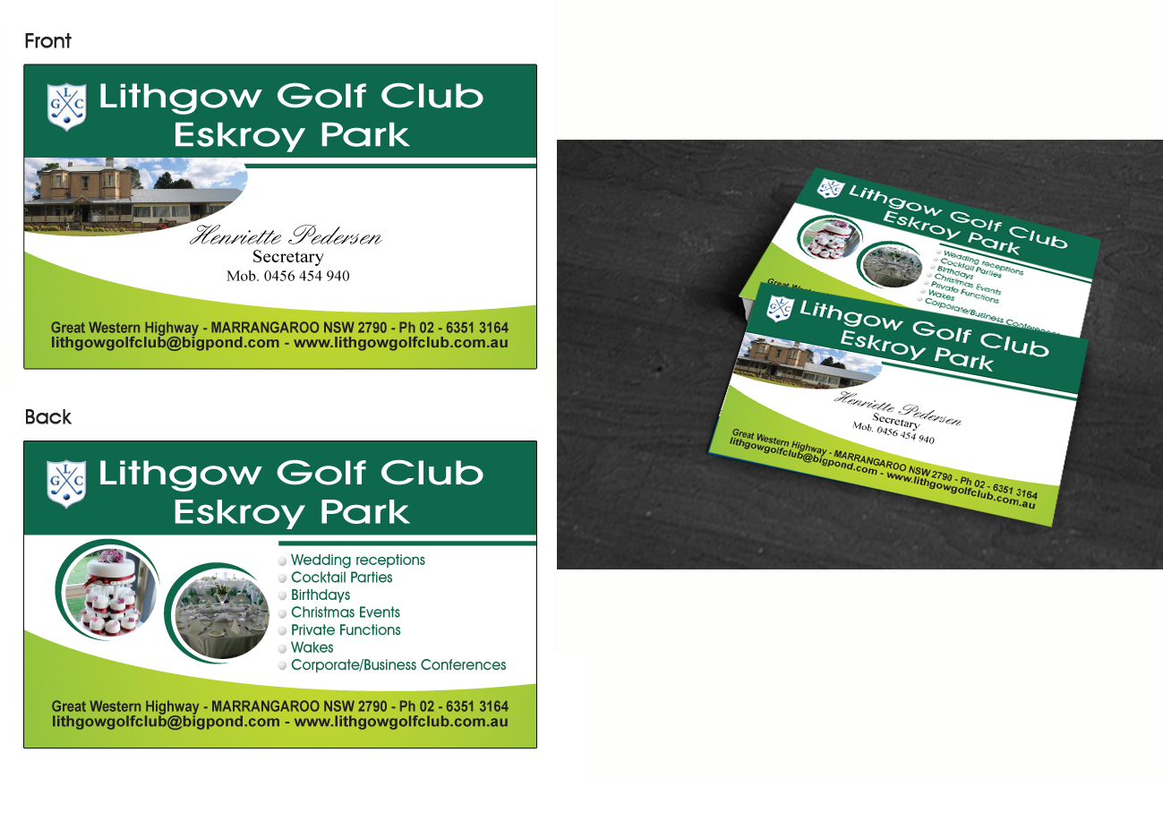 Business Card Design by Maden for Lithgow Golf Club | Design #3772342
