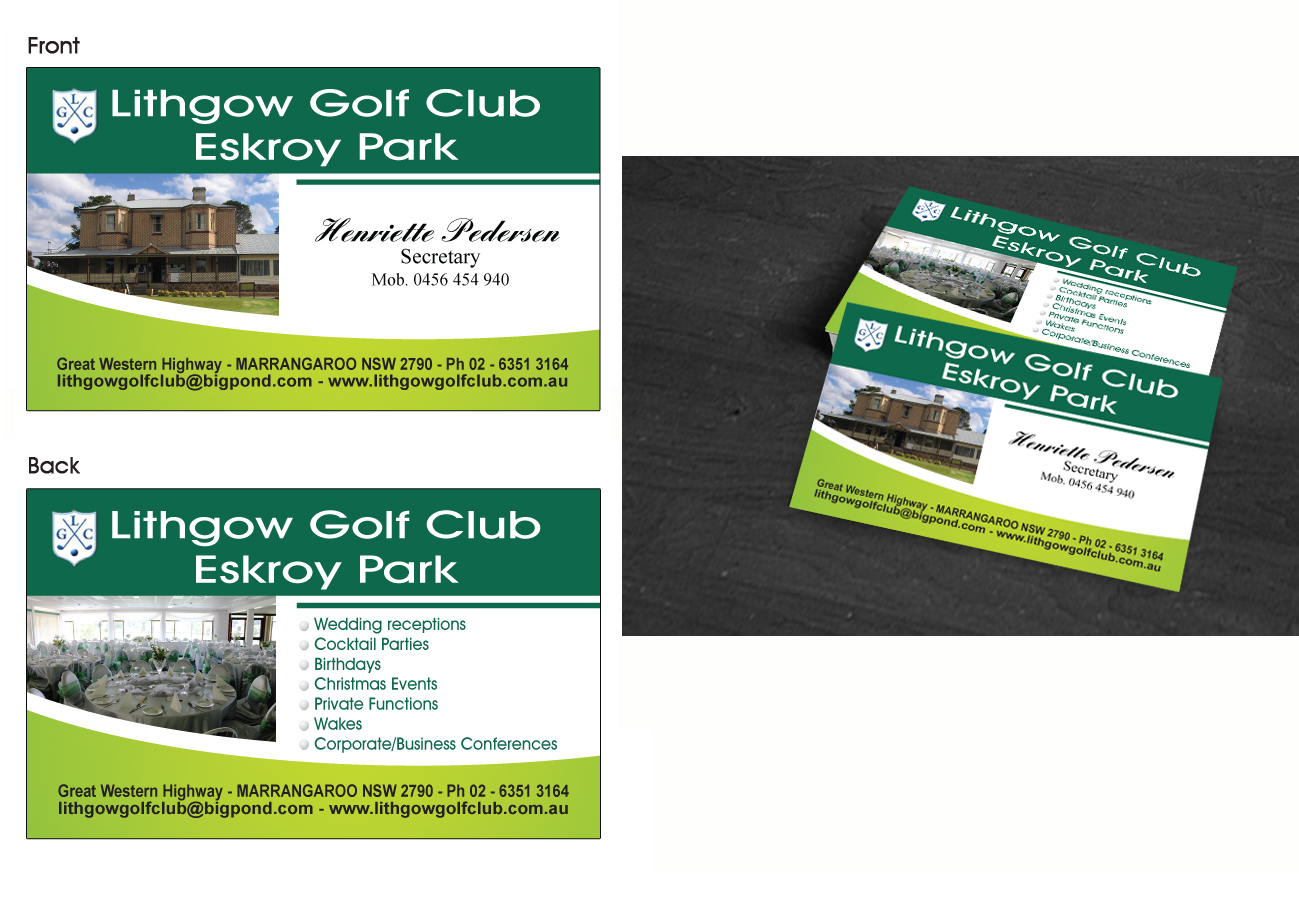 Business Card Design by Maden for Lithgow Golf Club | Design: #3808382