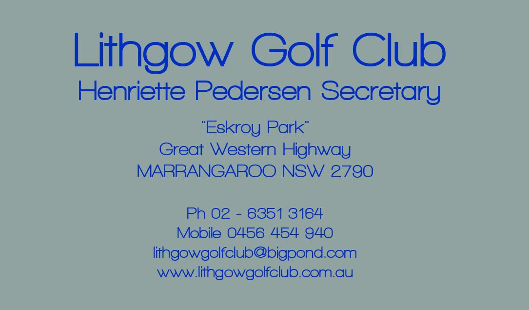 Design de Carte de Visite par David Winwood pour Lithgow Golf Club | Design #3817993