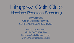 Business Card Design by David Winwood for Lithgow Golf Club | Design #3817993